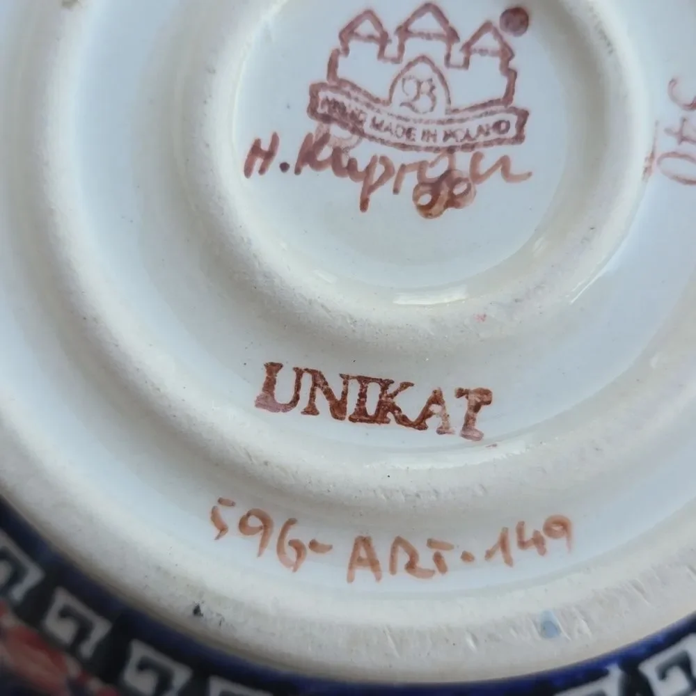 Signed UNIKAT Boleslawiec Polish Pottery Teapot – Floral Butterfly ART-149